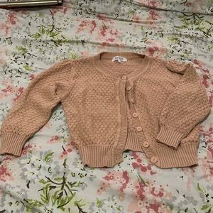 Tan cropped cardigan